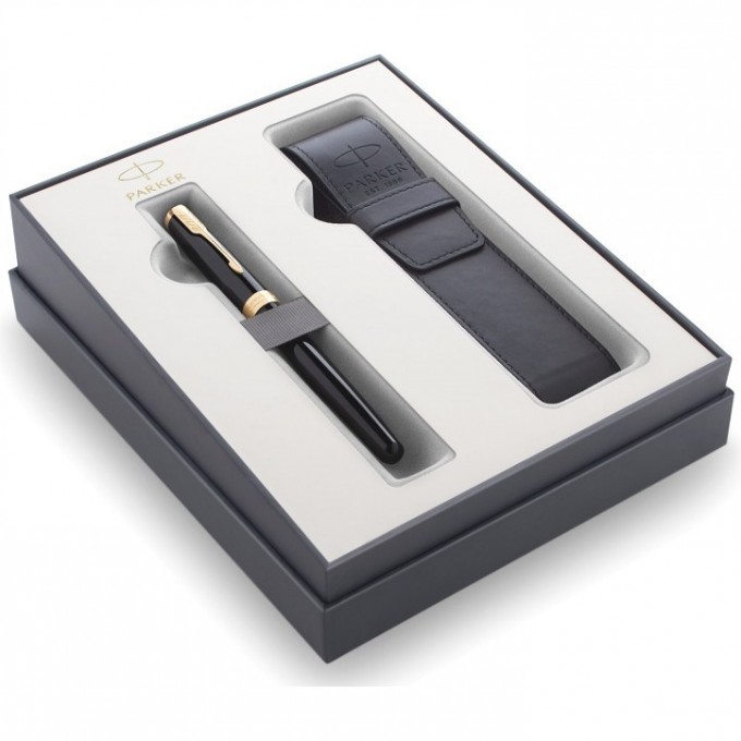 Набор PARKER SONNET GIFT 20 BLACK GT перьевая ручка с позолотой и чехол 2121710 Набор PARKER SONNET GIFT 20 BLACK GT перьевая ручка с позолотой и чехол 2121710