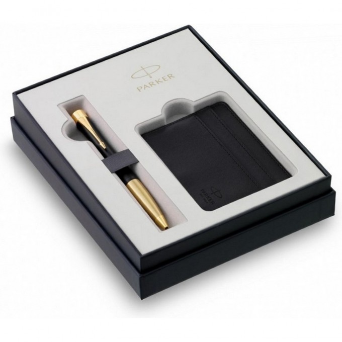 Набор PARKER URBAN BLACK GT ручка шариковая + чехол для кредитных карт, M 2122000 Набор PARKER URBAN BLACK GT ручка шариковая + чехол для кредитных карт, M 2122000